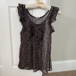 Floral Sheer purple Top